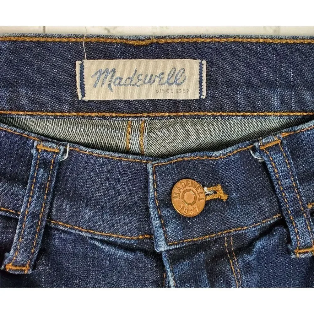 Madewell Skinny Jeans Dark Blue Size 27 Read - Picture 3 of 10